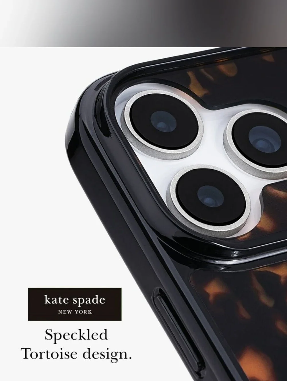 Kate Spade NY Tortoiseshell Grip Phone Case - Black & Brown iPhone 17 Air